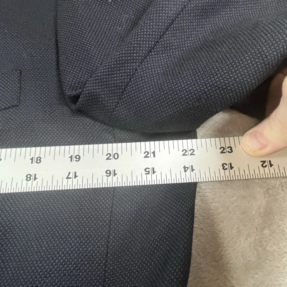 Ralph Lauren 100% Pure Wool Men Blazer Jacket Measures 44R Blue‎ Sport Coat